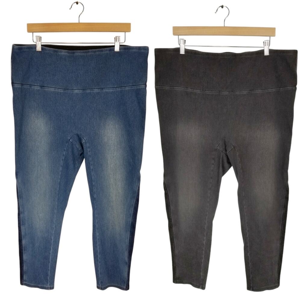 DG2 Diane Gilman Women's Two Tone Pull On Stretch Jeggings Skinny Jeans Size P1X